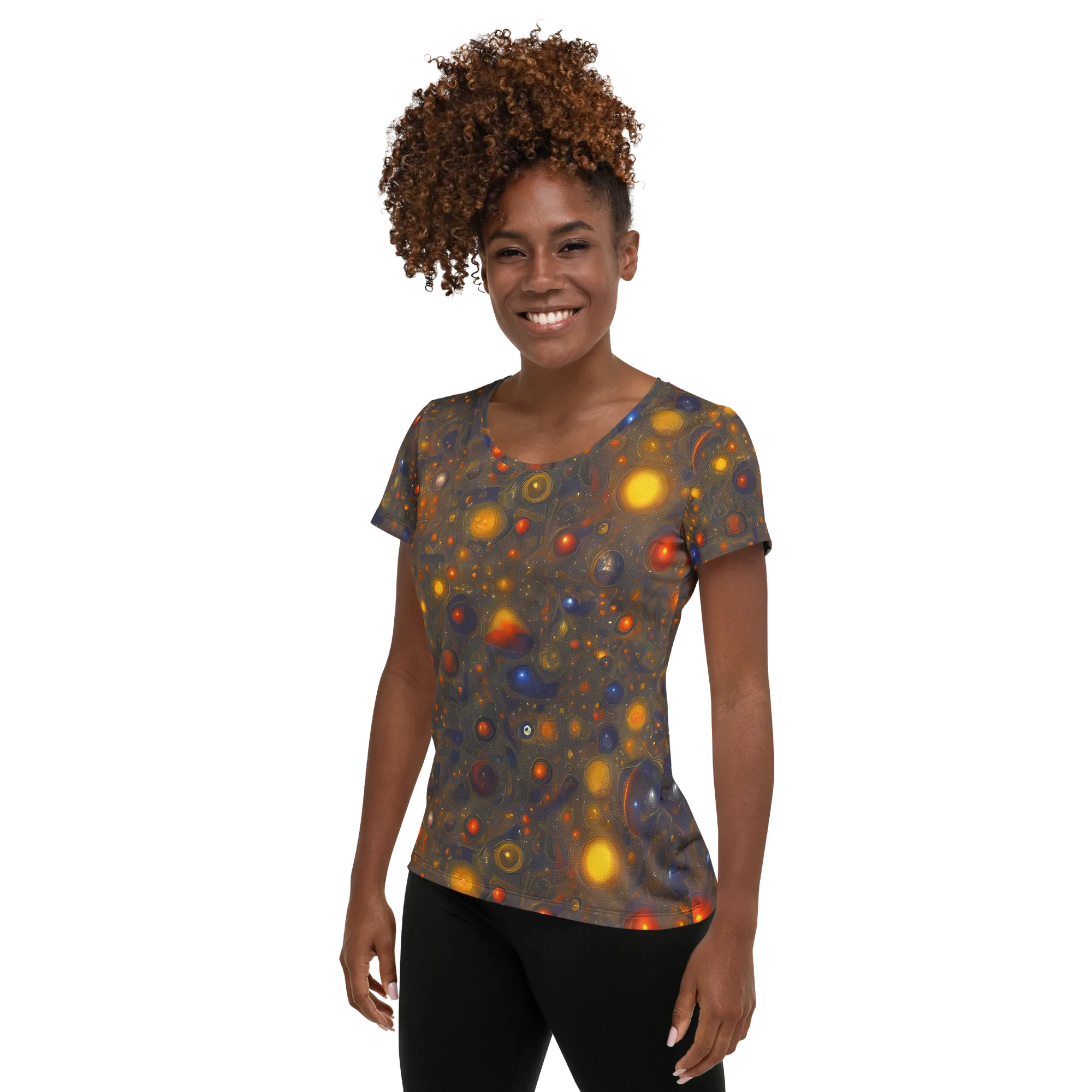 Chromal Flux on Women's Athletic T-Shirt — Left