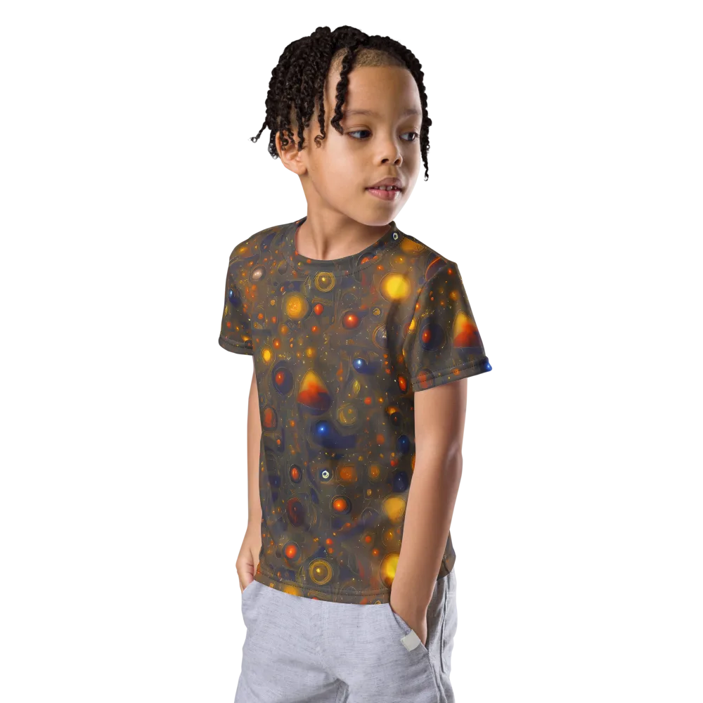 Chromal Flux on Kids Crew Neck T-Shirt — Left Front