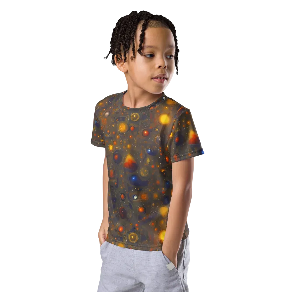 Chromal Flux on Kids Crew Neck T-Shirt — Left Front