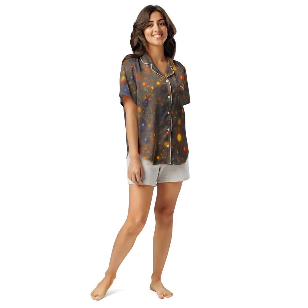 Chromal Flux on Women's Short Sleeve Pajama Top — Front