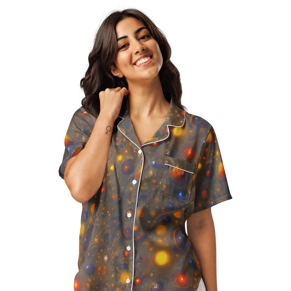 Chromal Flux on Women's Short Sleeve Pajama Top — Front