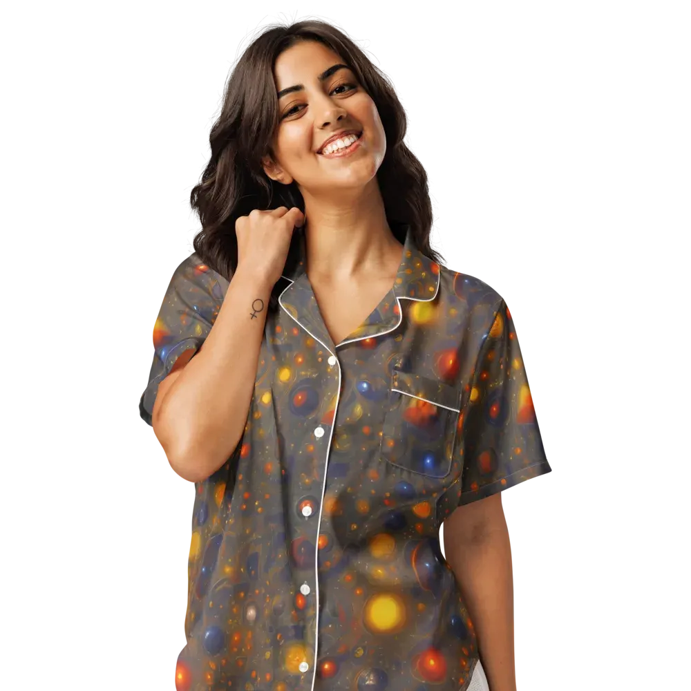 Chromal Flux on Women's Short Sleeve Pajama Top — Front