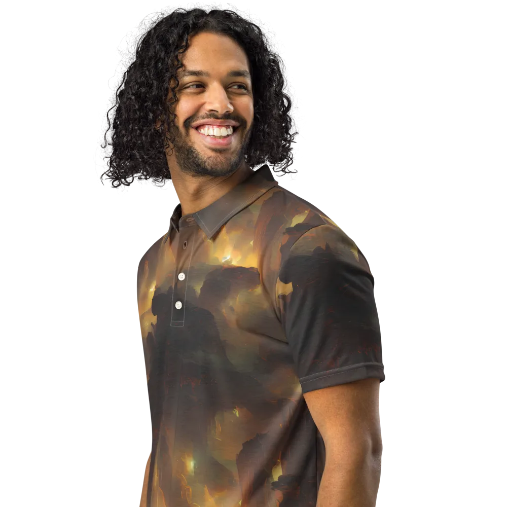 Solar Torrent on Men's Slim Fit Polo Shirt — Left Front