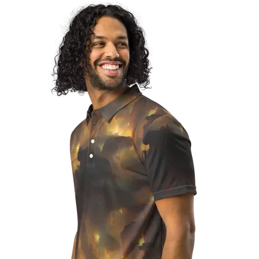 Solar Torrent on a Men's Slim Fit Polo Shirt