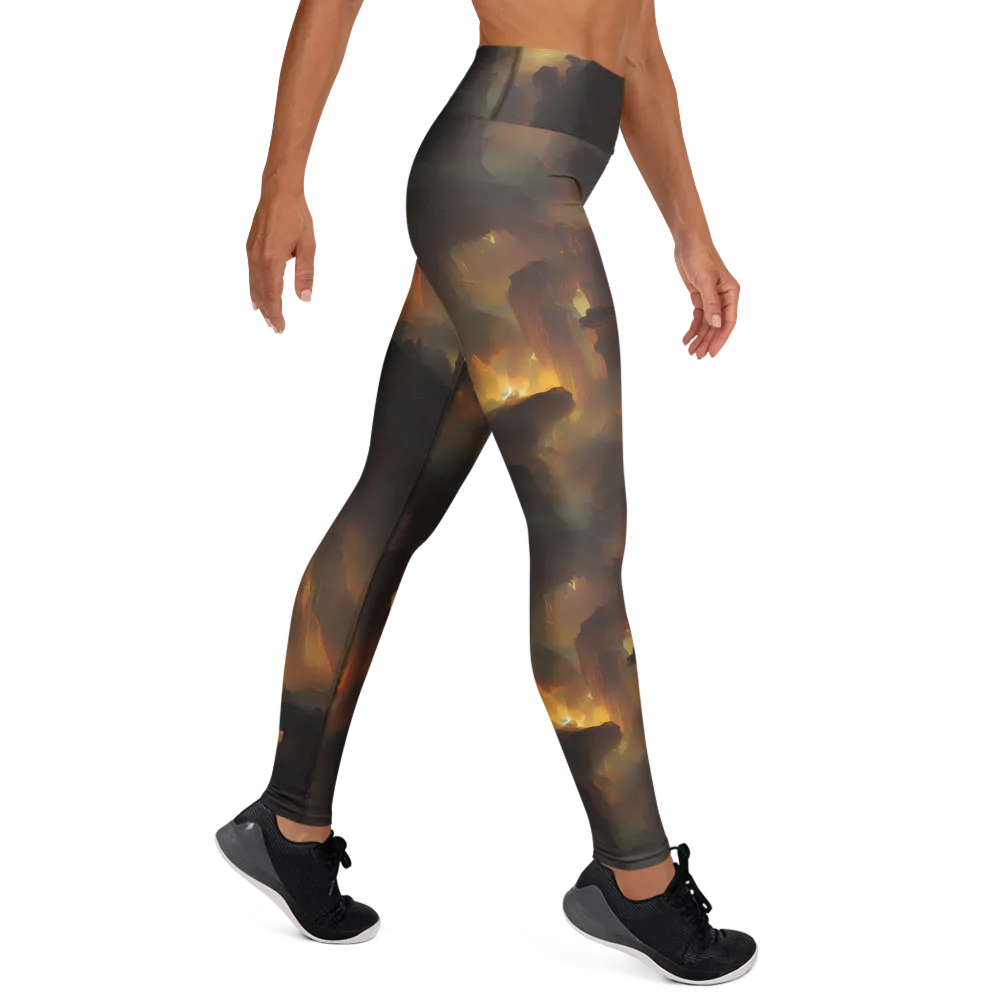 Solar Torrent on Yoga Leggings — Right