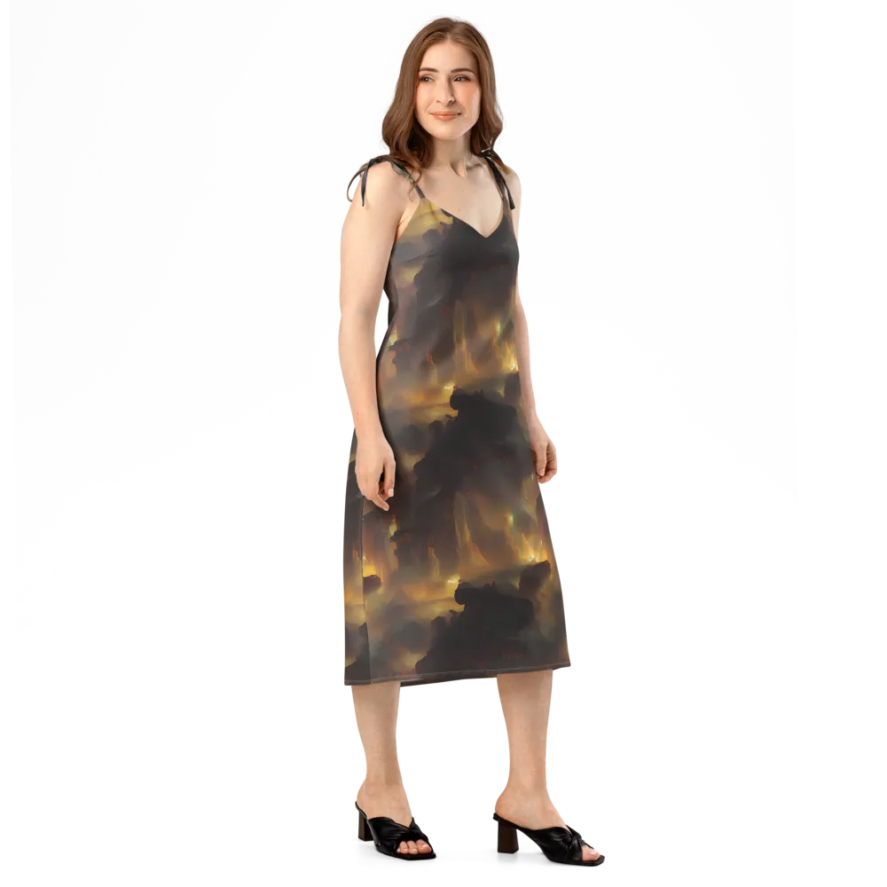 Solar Torrent on Slip Dress — Right Front