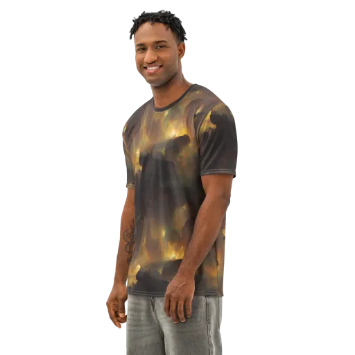 Solar Torrent on a Men's Cotton Crew Neck T-Shirt
