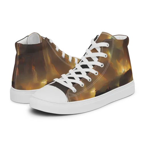 Solar Torrent on a Women's High Top Canvas Shoes