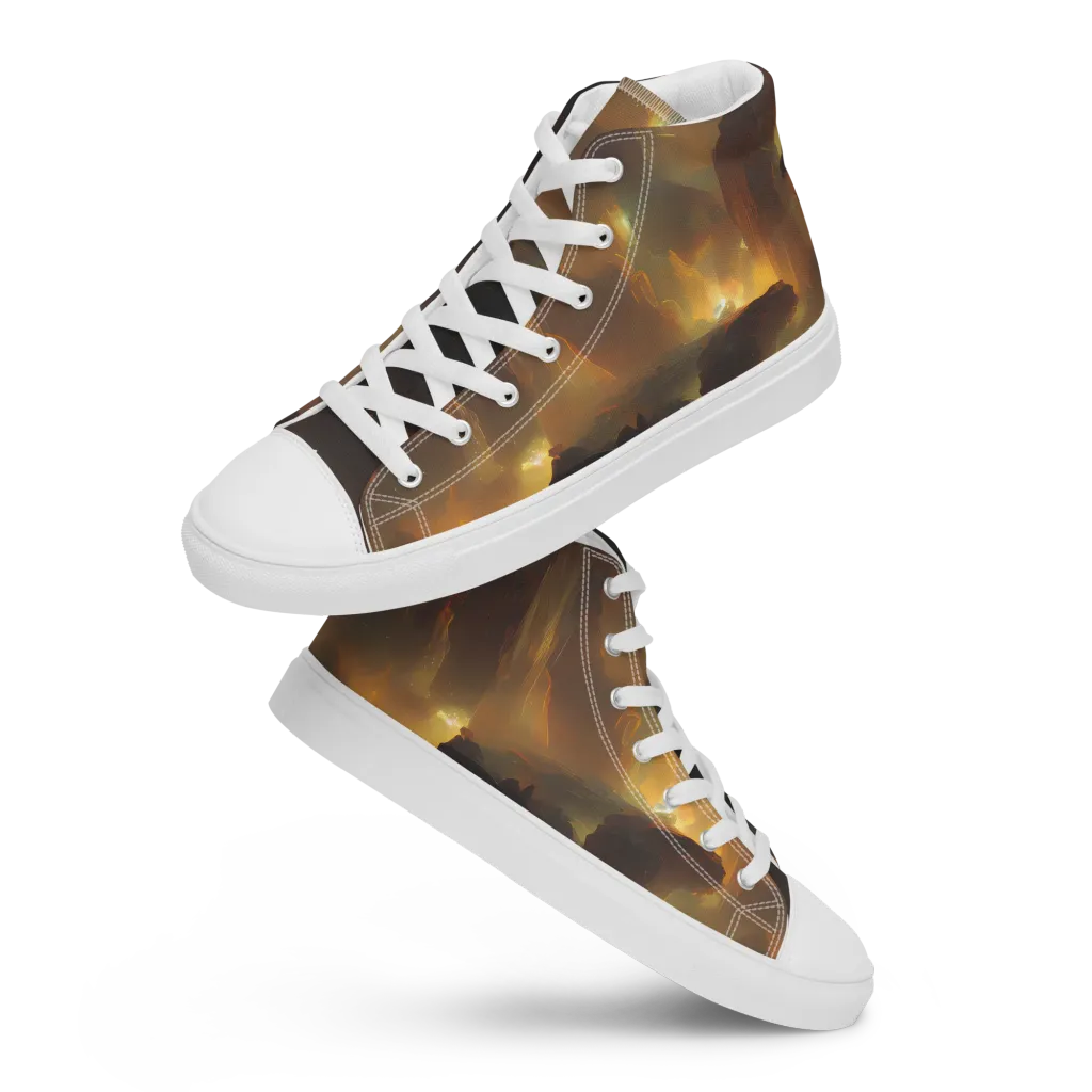 Solar Torrent on Women's High Top Canvas Shoes — Front