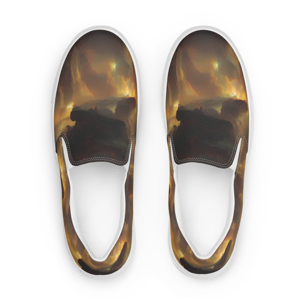 Solar Torrent on Men's Slip-On Canvas Shoes — Front