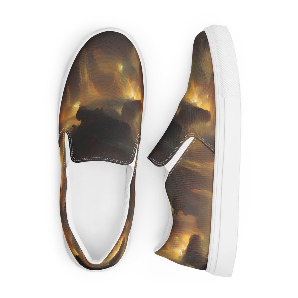 Solar Torrent on Men's Slip-On Canvas Shoes — Front