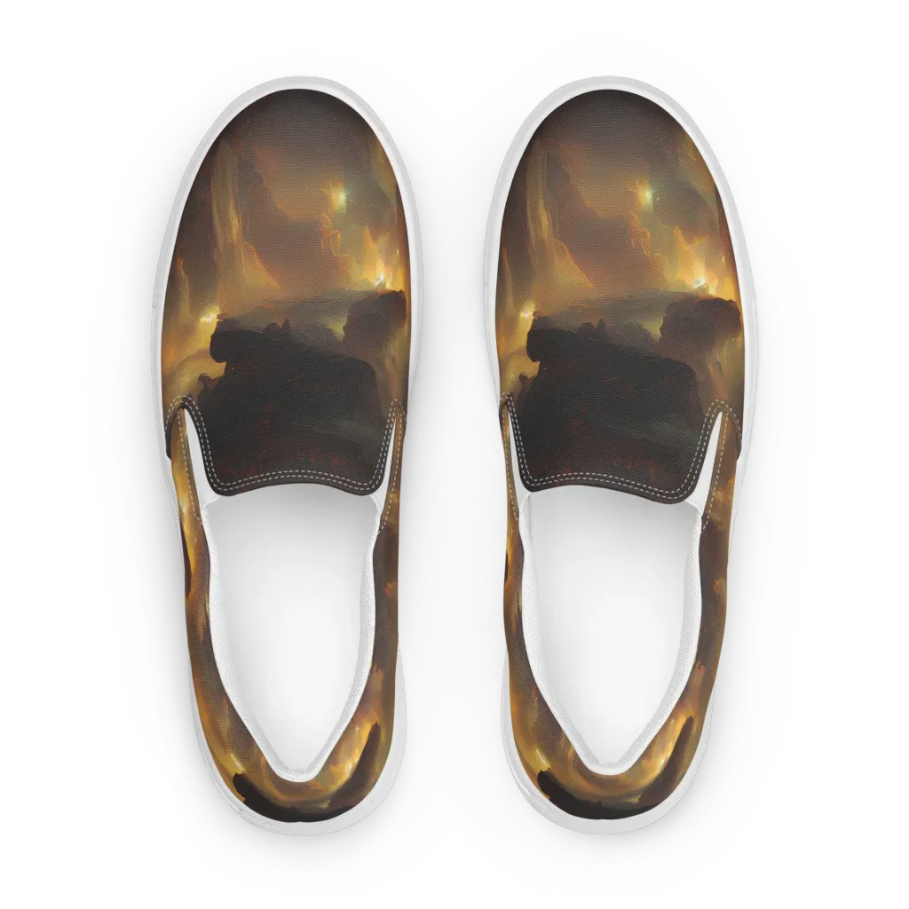 Solar Torrent on Women's Slip-On Canvas Shoes — Front
