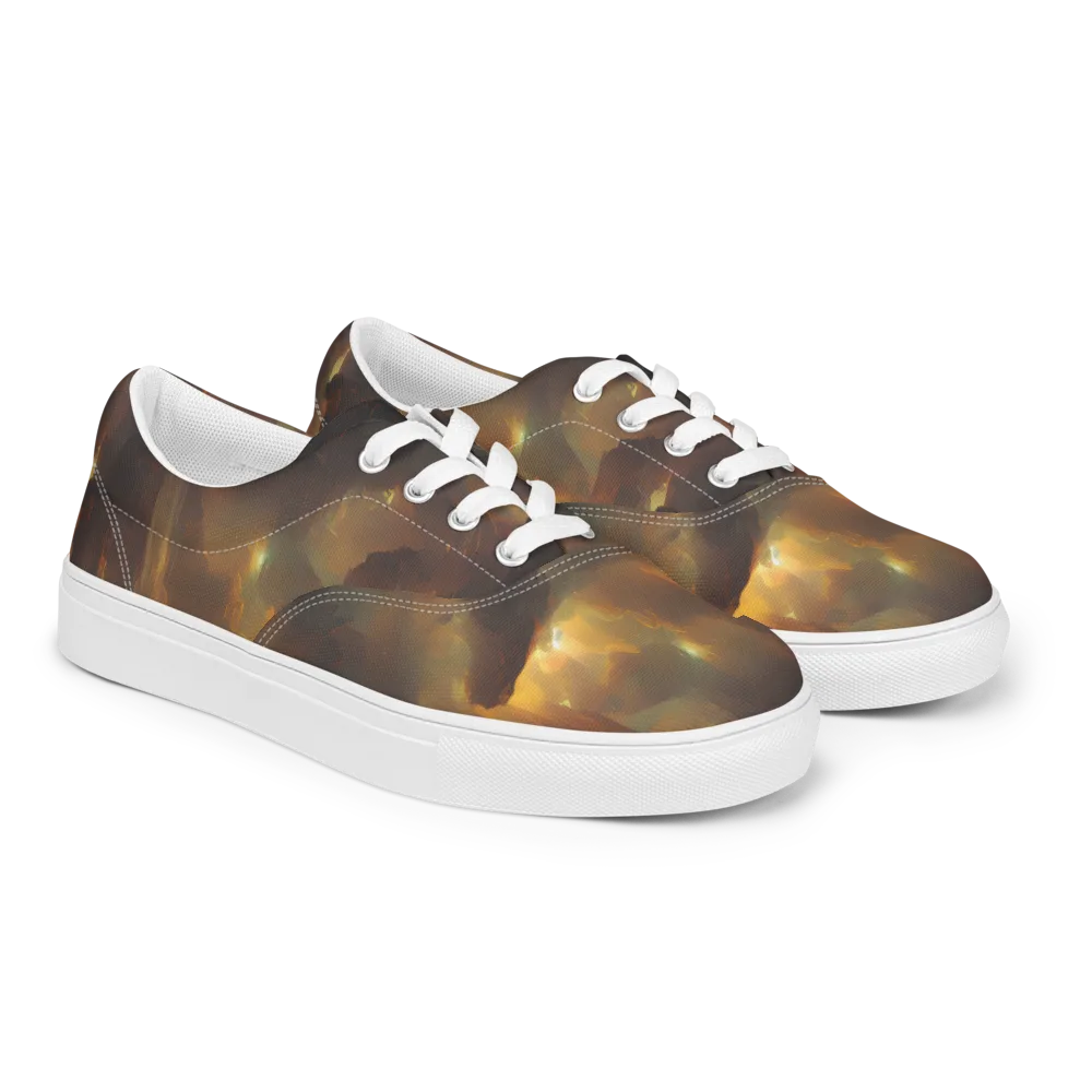 Solar Torrent on Men's Lace-Up Canvas Shoes — Right Front