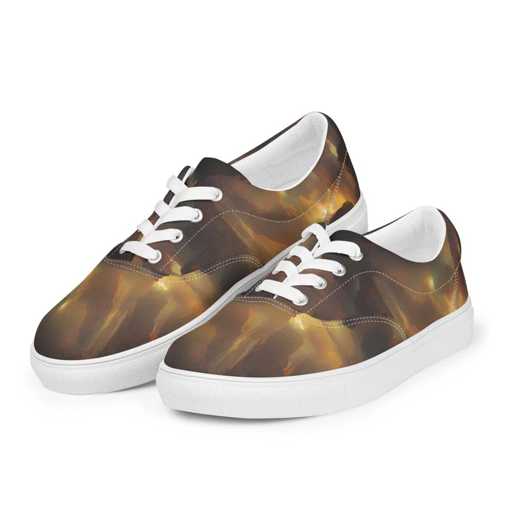 Solar Torrent on Men's Lace-Up Canvas Shoes — Left Front