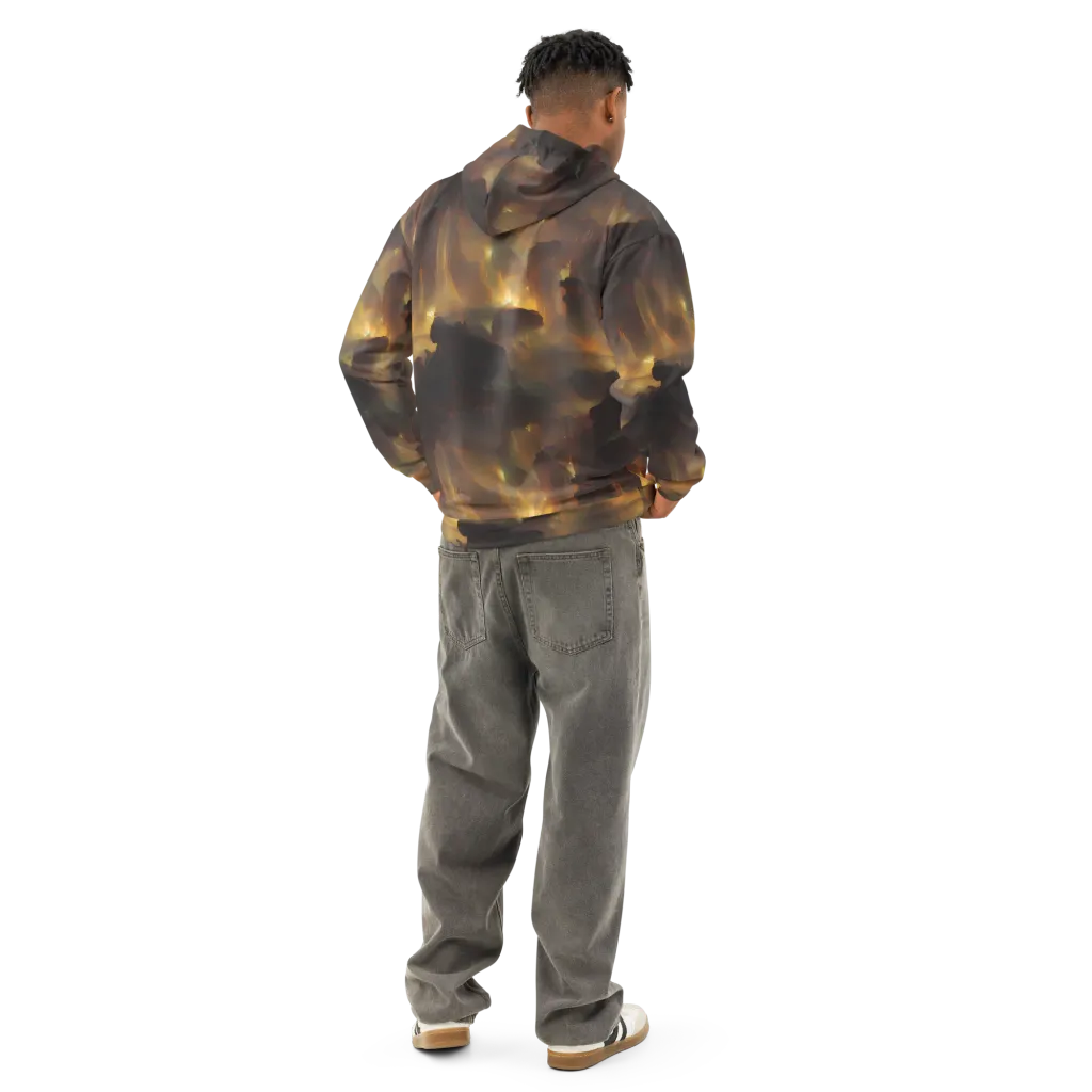 Solar Torrent on Cotton Hoodie — Back