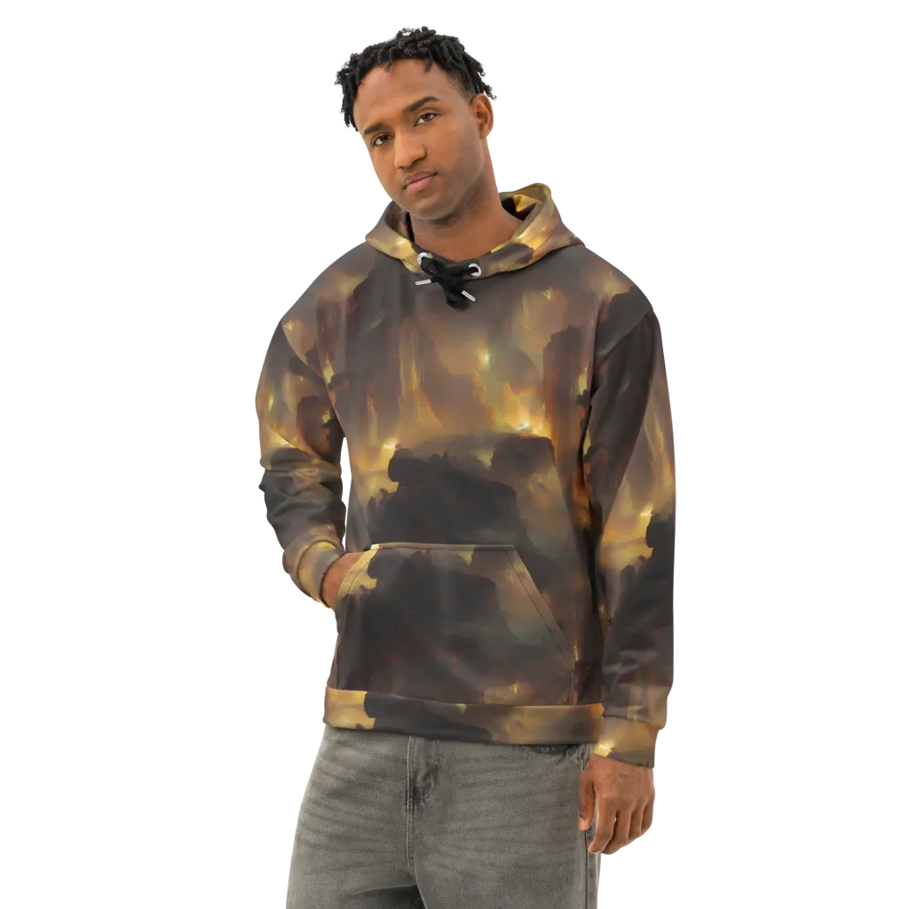 Solar Torrent on Cotton Hoodie — Left Front