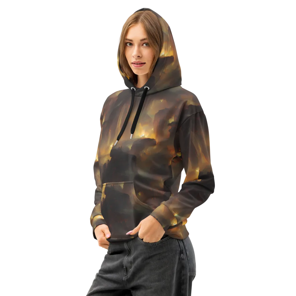 Solar Torrent on Cotton Hoodie — Left Front