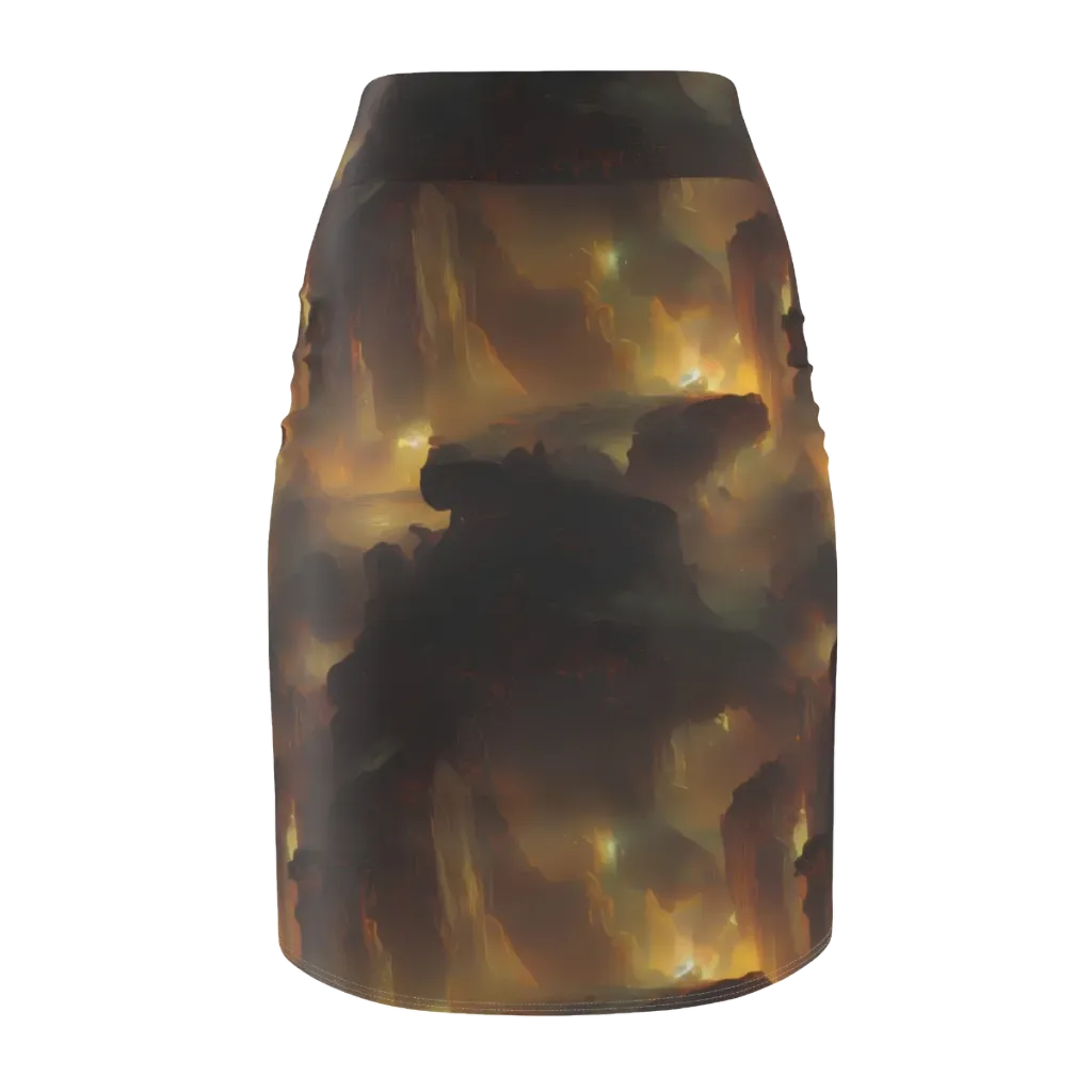 Solar Torrent on Pencil Skirt — Back
