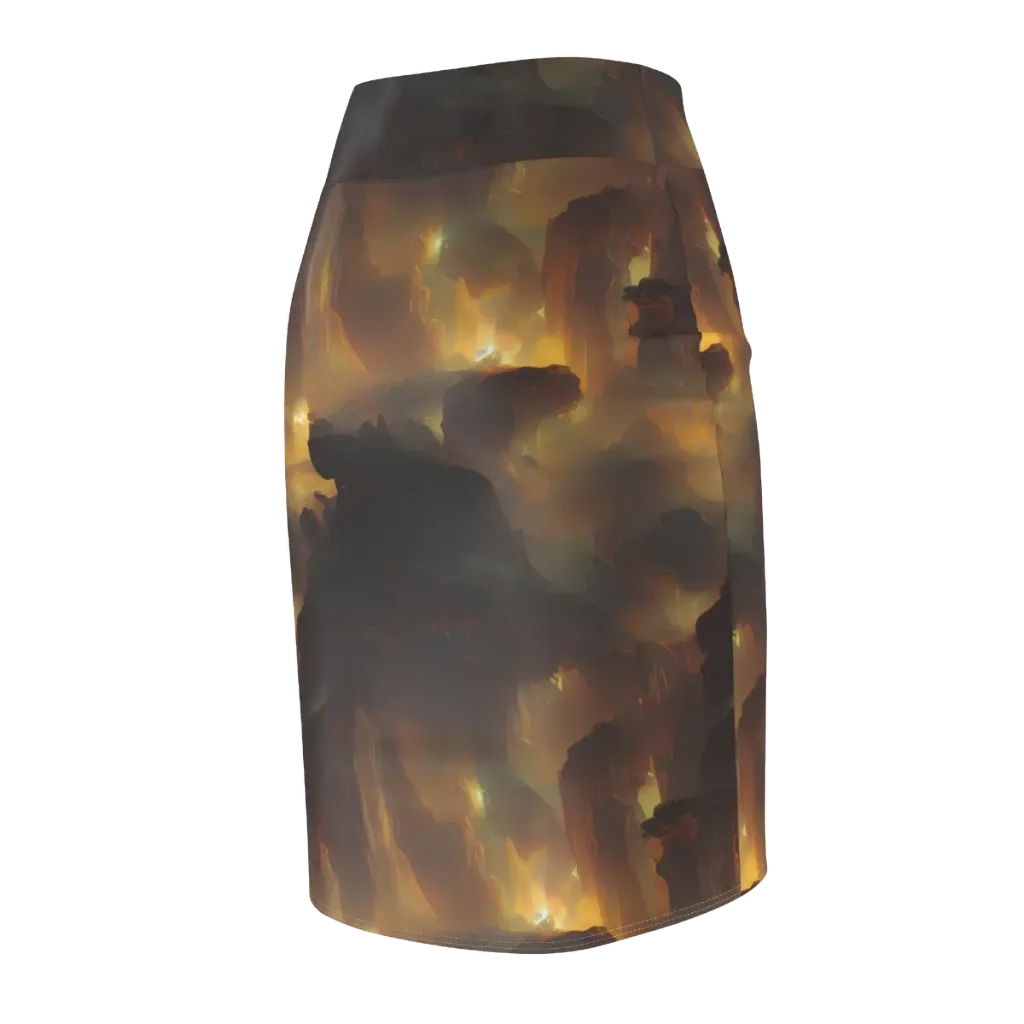 Solar Torrent on Pencil Skirt — Back Side