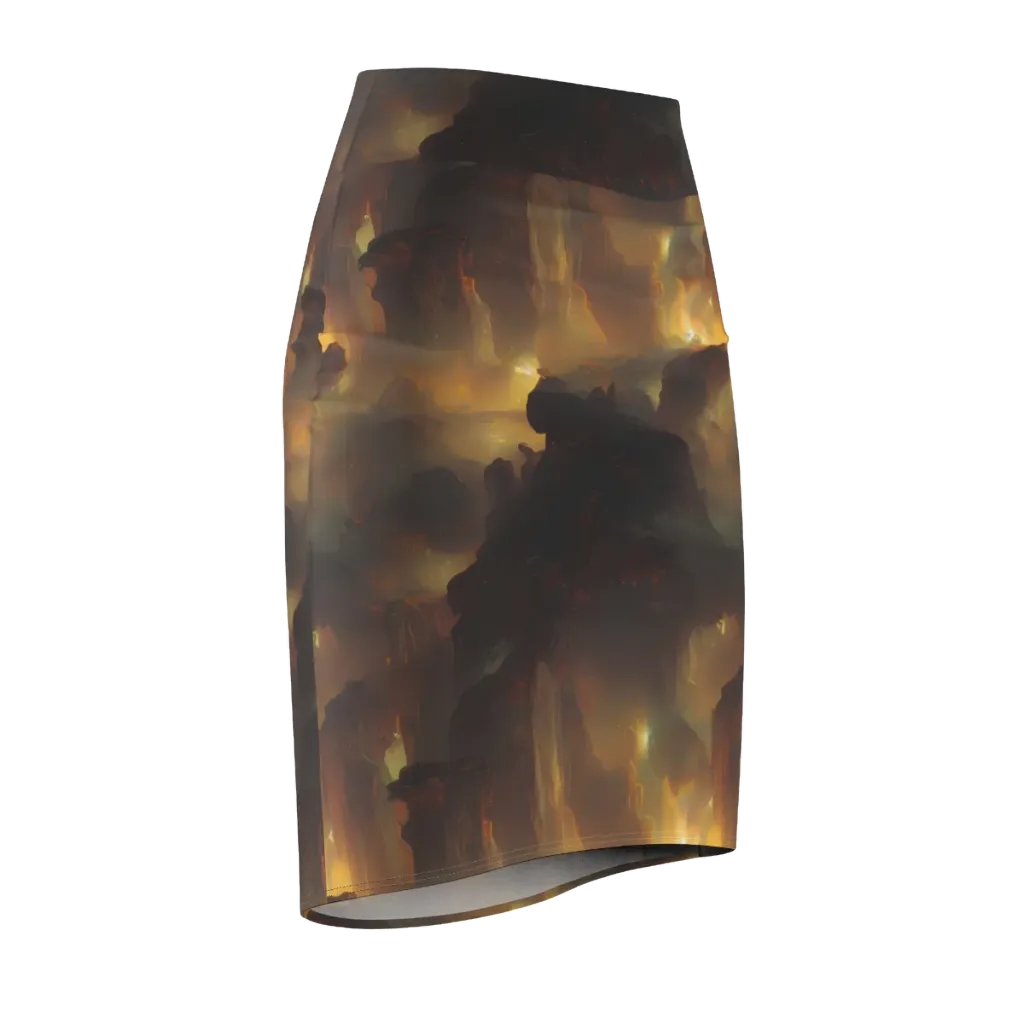 Solar Torrent on Pencil Skirt — Front Side