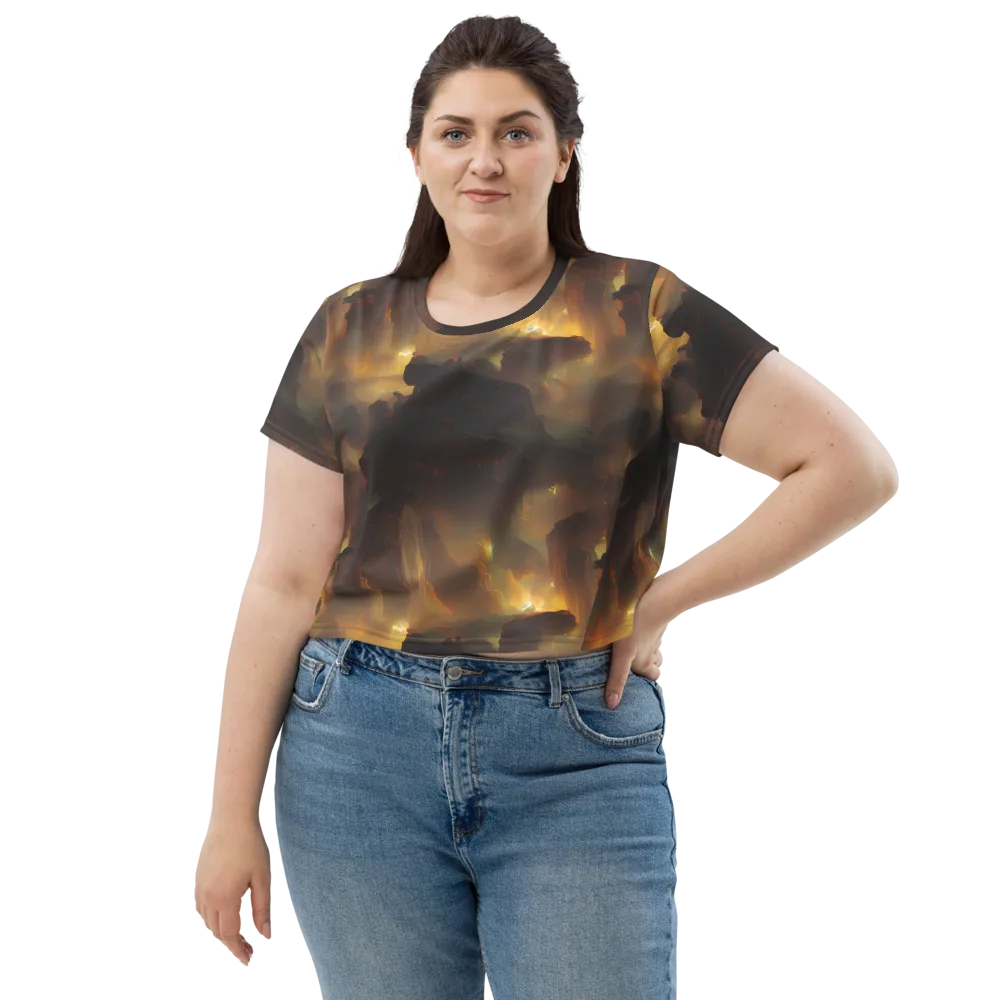 Solar Torrent on Crop Tee — Front