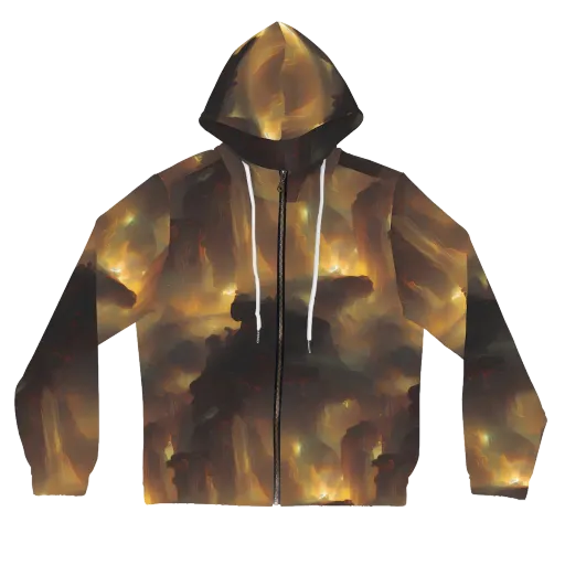 Solar Torrent on a Women's Full-Zip Hoodie