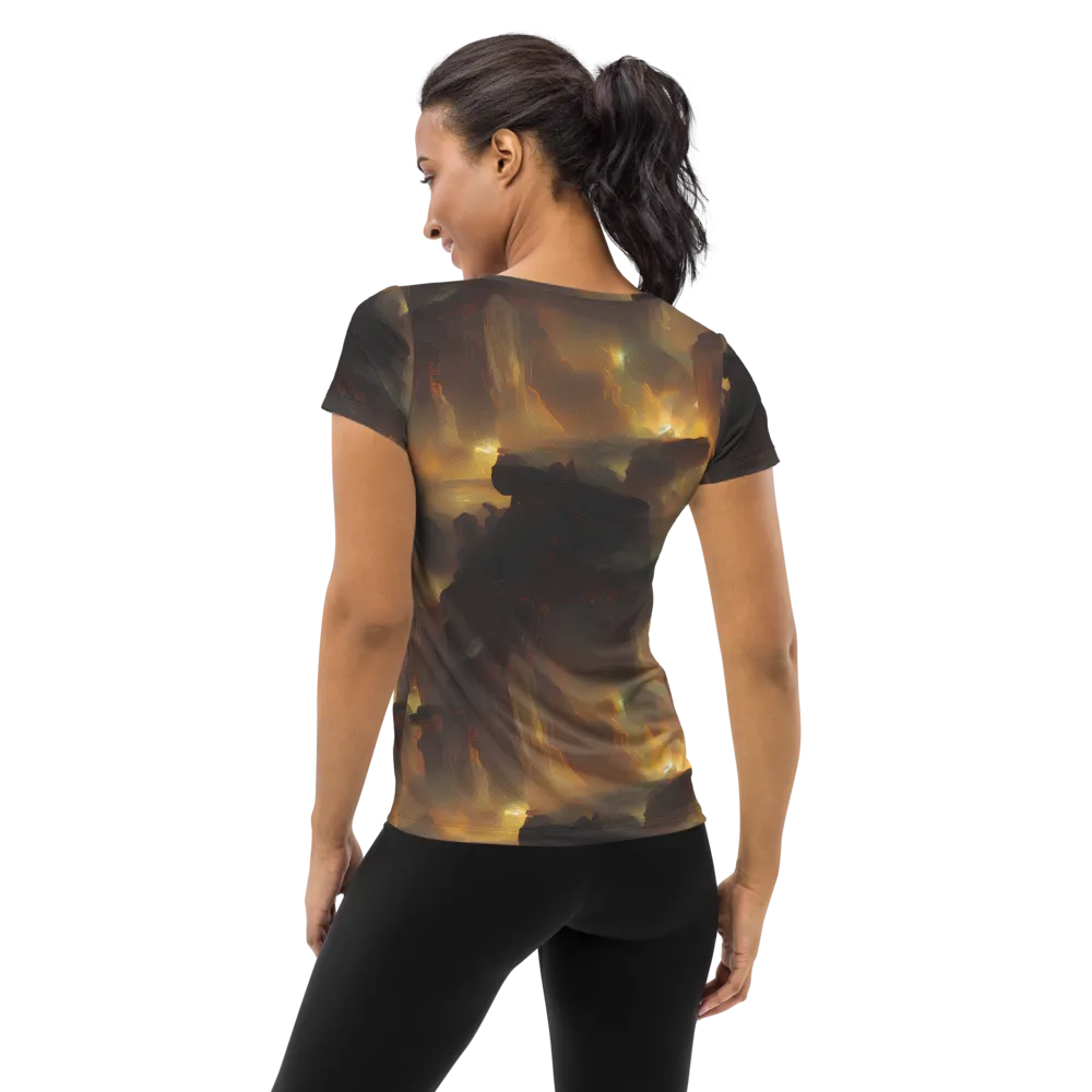 Solar Torrent on Women's Athletic T-Shirt — Back