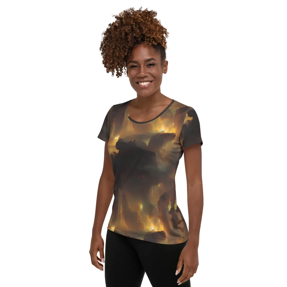 Solar Torrent on Women's Athletic T-Shirt — Left