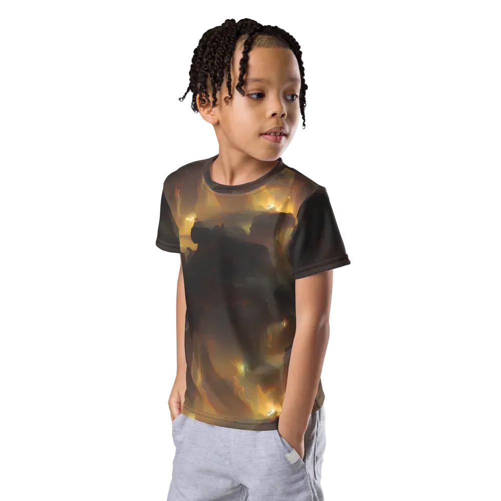 Solar Torrent on Kids Crew Neck T-Shirt — Left Front