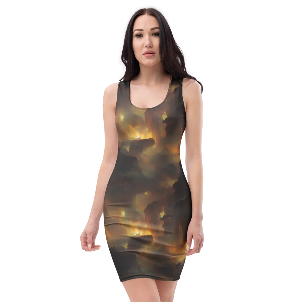 Solar Torrent on Bodycon Dress — Front