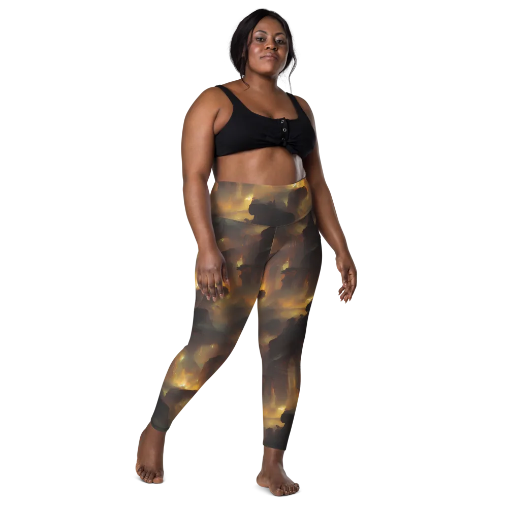 Solar Torrent on Leggings with Pockets — Front