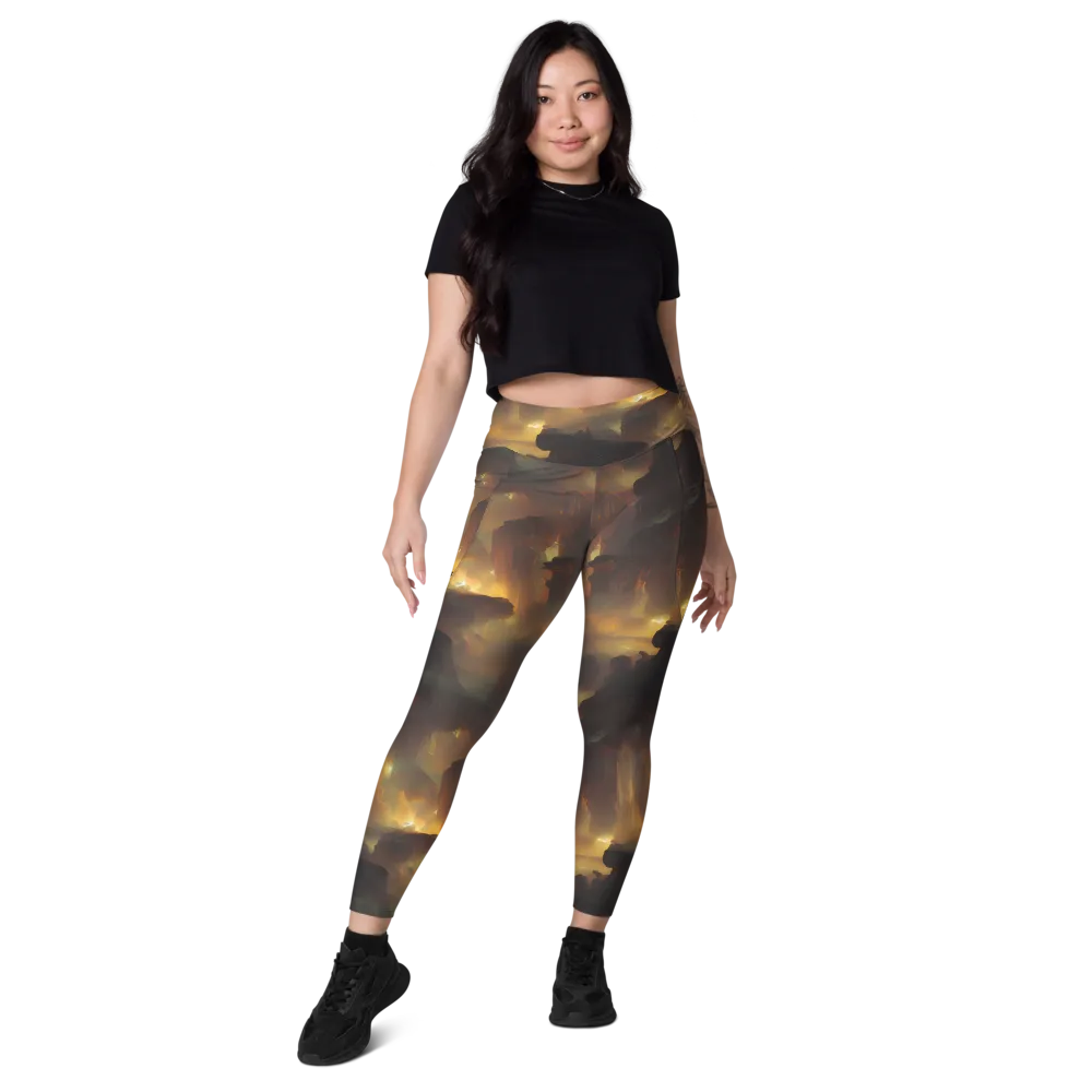 Solar Torrent on Leggings with Pockets — Front