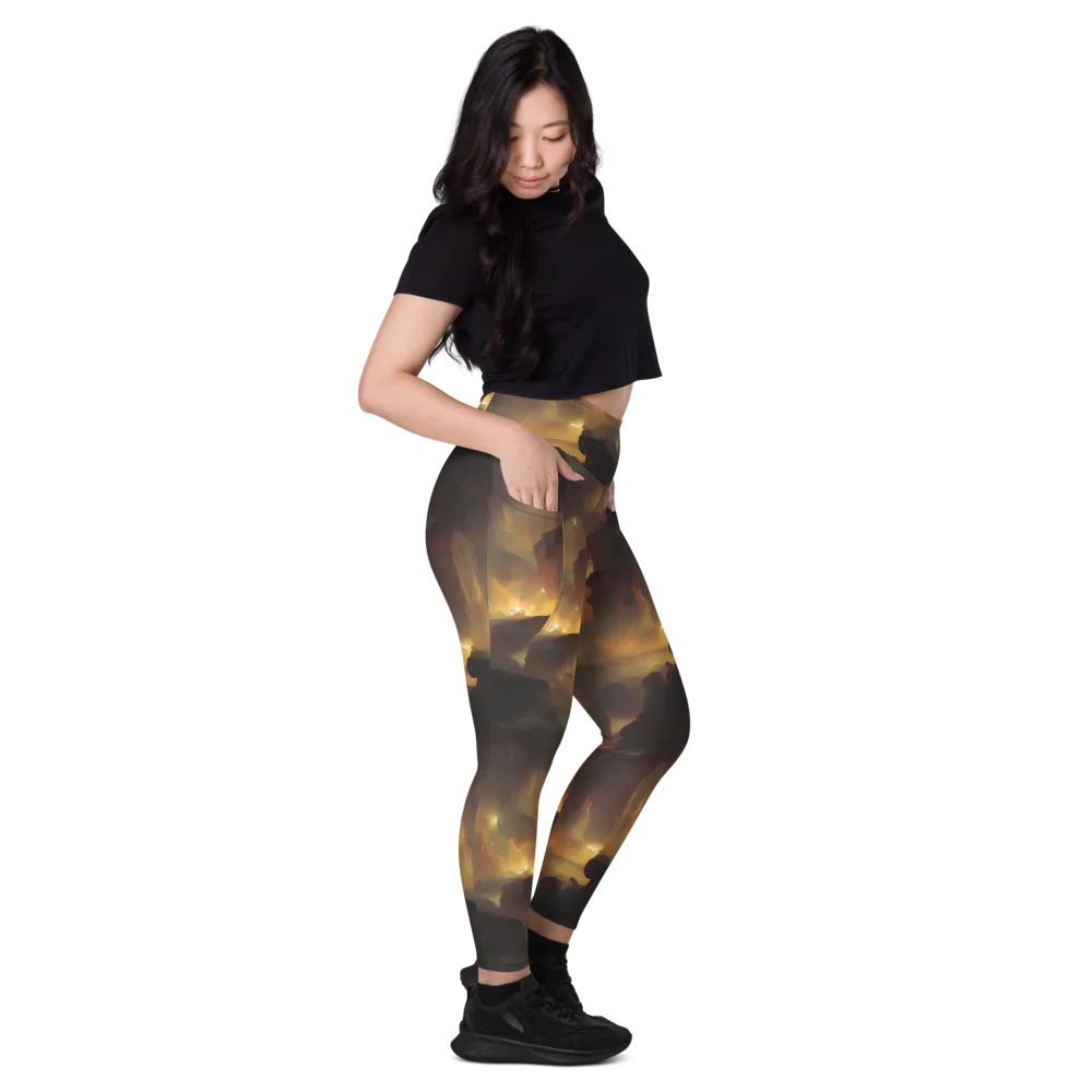 Solar Torrent on Leggings with Pockets — Right