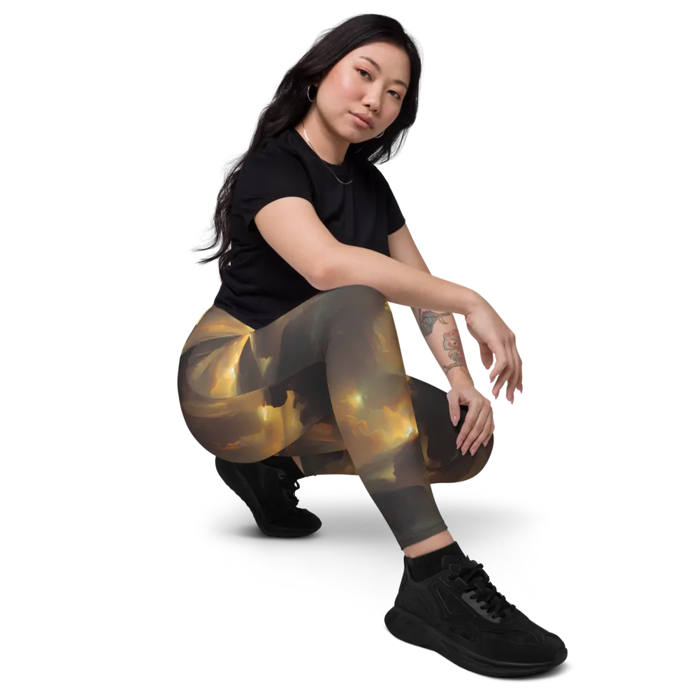 Solar Torrent on Leggings with Pockets — Right Front