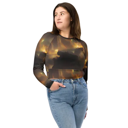 Solar Torrent on a Long Sleeve Crop Top