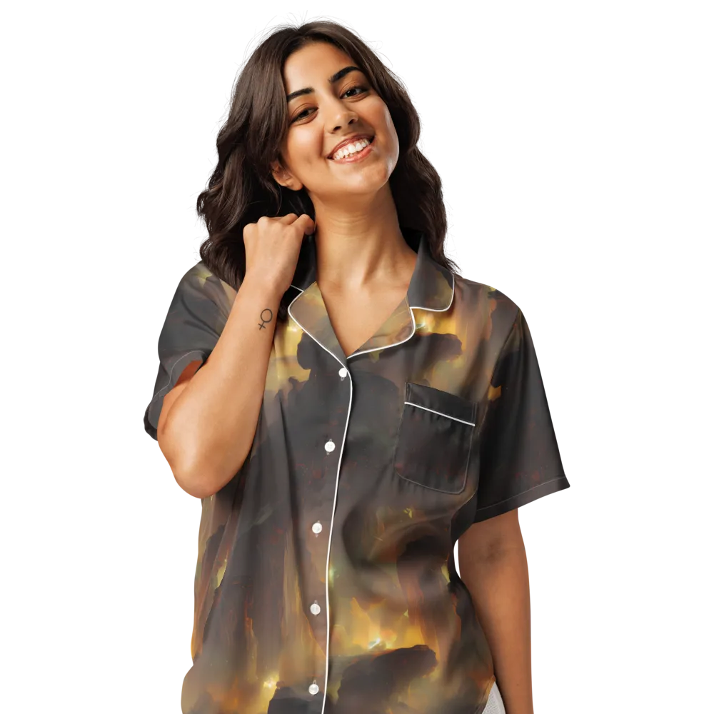Solar Torrent on Women's Short Sleeve Pajama Top — Front