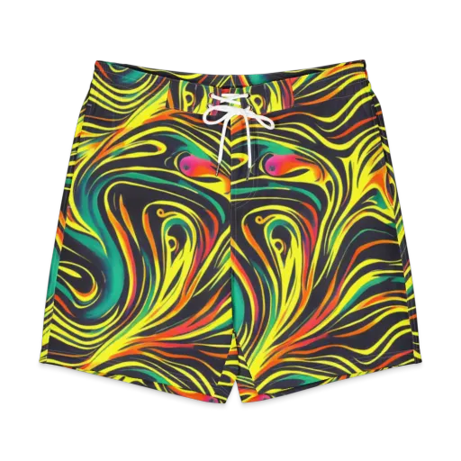 Cyborg Whirl on a Men's Board Shorts