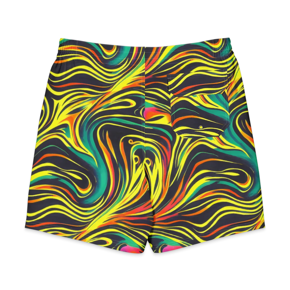 Cyborg Whirl on Men's Board Shorts — Back