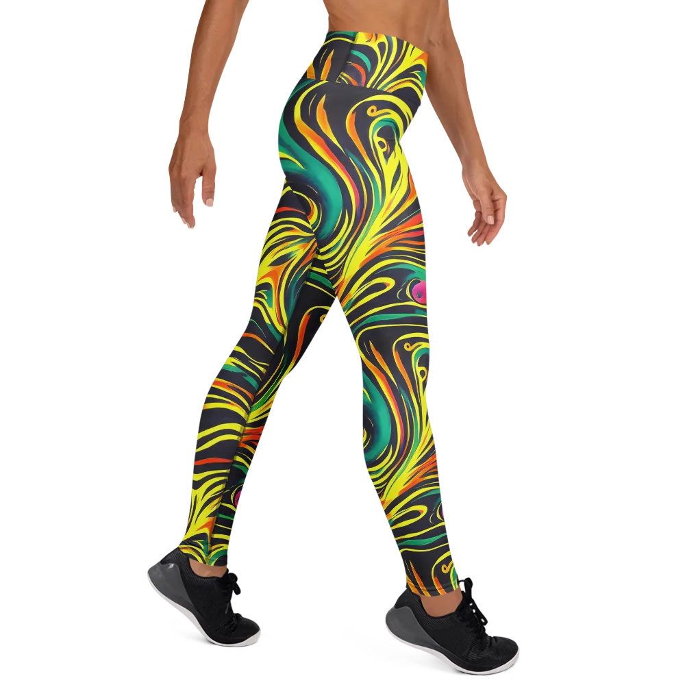 Cyborg Whirl on Yoga Leggings — Right