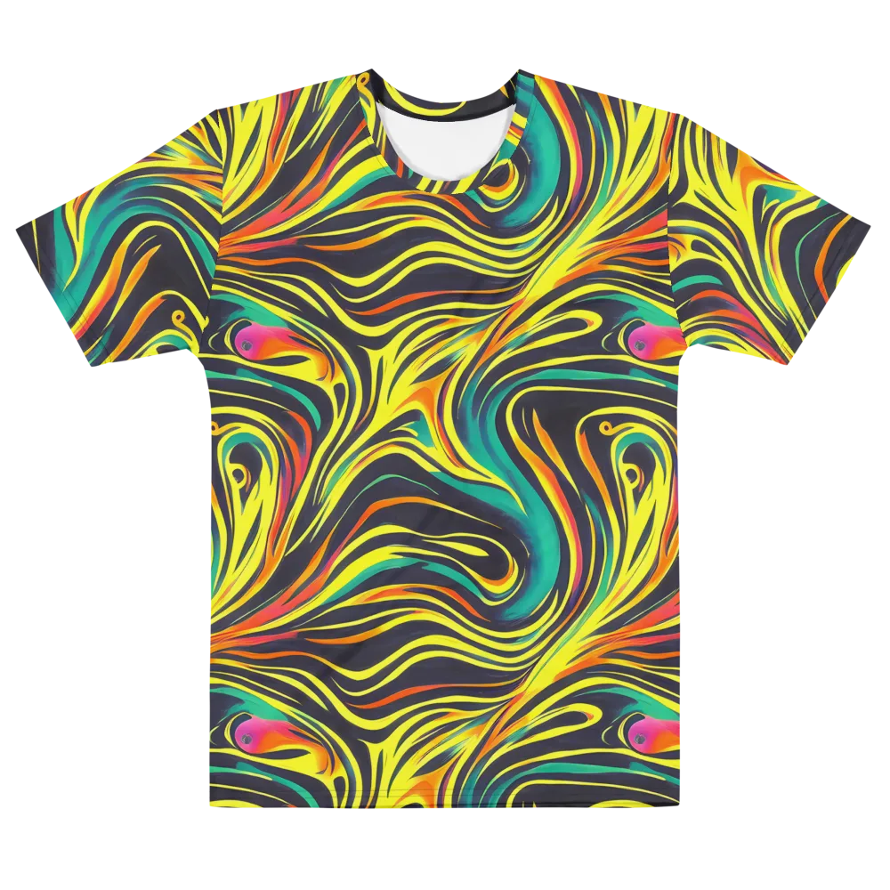 Cyborg Whirl on Men's Cotton Crew Neck T-Shirt — Front