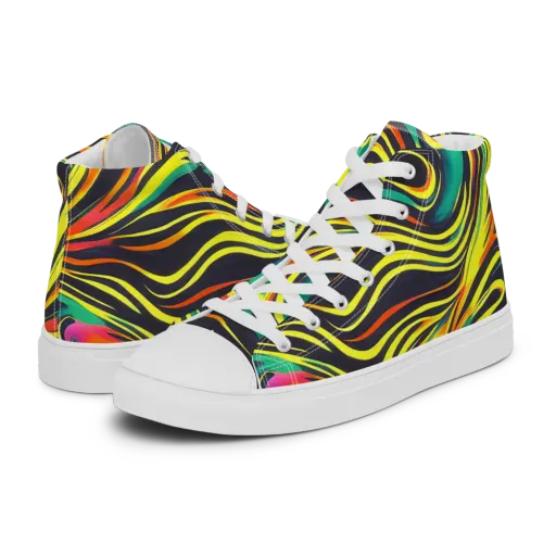 Cyborg Whirl on a Women's High Top Canvas Shoes