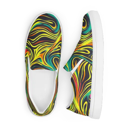 Cyborg Whirl on a Men's Slip-On Canvas Shoes