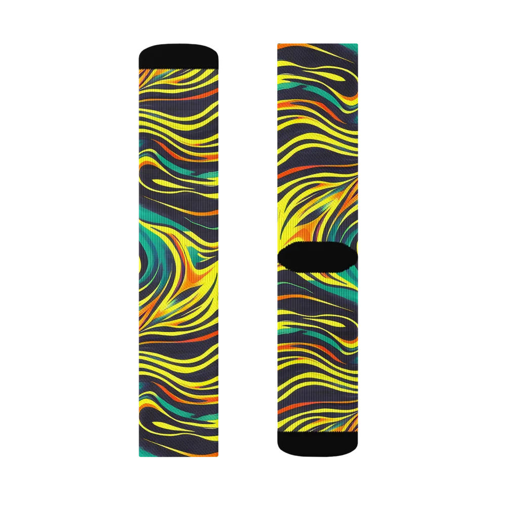 Cyborg Whirl on Socks — Right Sock