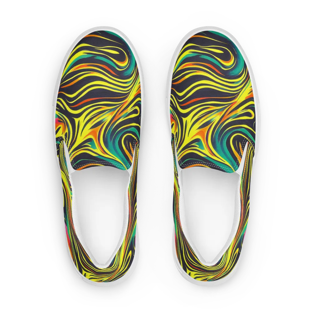 Cyborg Whirl on Women's Slip-On Canvas Shoes — Front