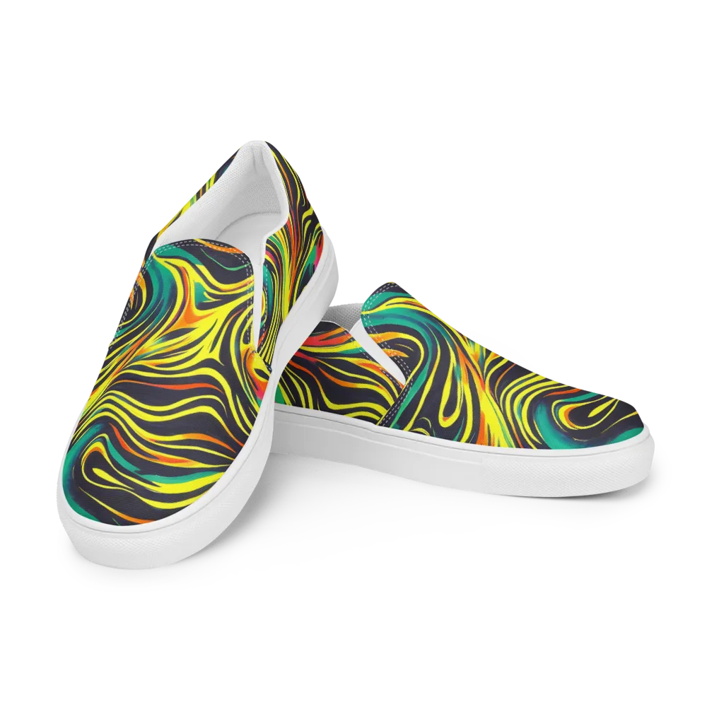 Cyborg Whirl on Women's Slip-On Canvas Shoes — Left Front