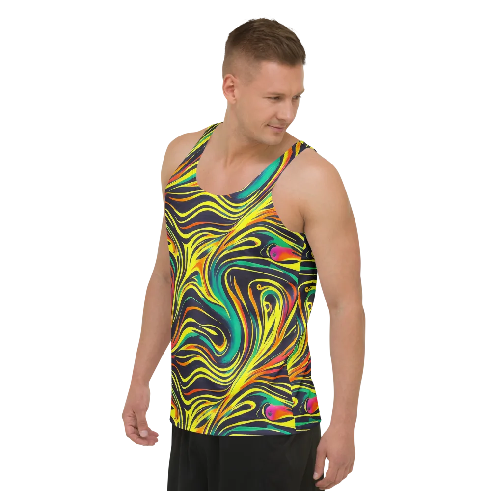 Cyborg Whirl on Men's Tank Top — Left Front