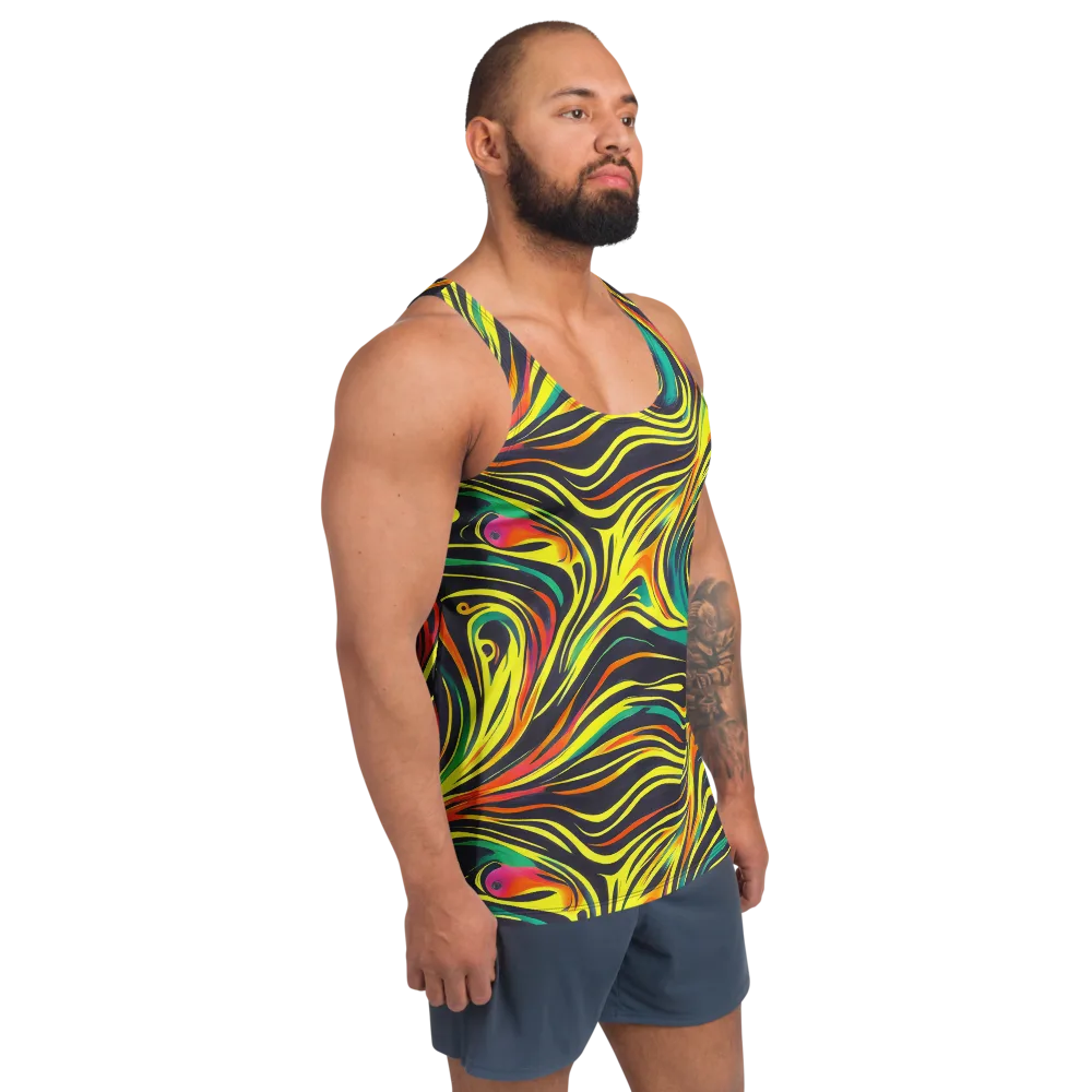 Cyborg Whirl on Men's Tank Top — Right Front