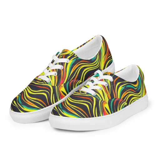 Cyborg Whirl on a Men's Lace-Up Canvas Shoes