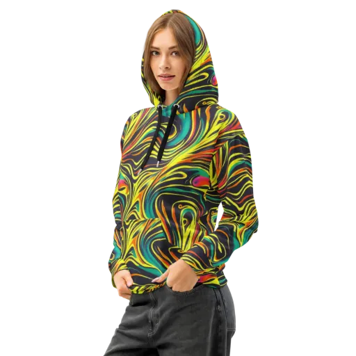 Cyborg Whirl on a Cotton Hoodie