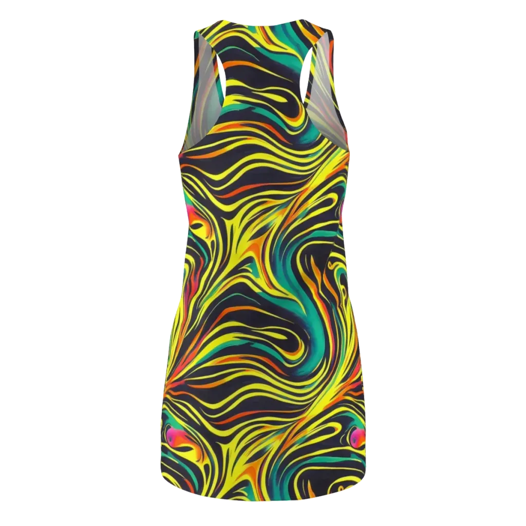 Cyborg Whirl on Racerback Dress — Back